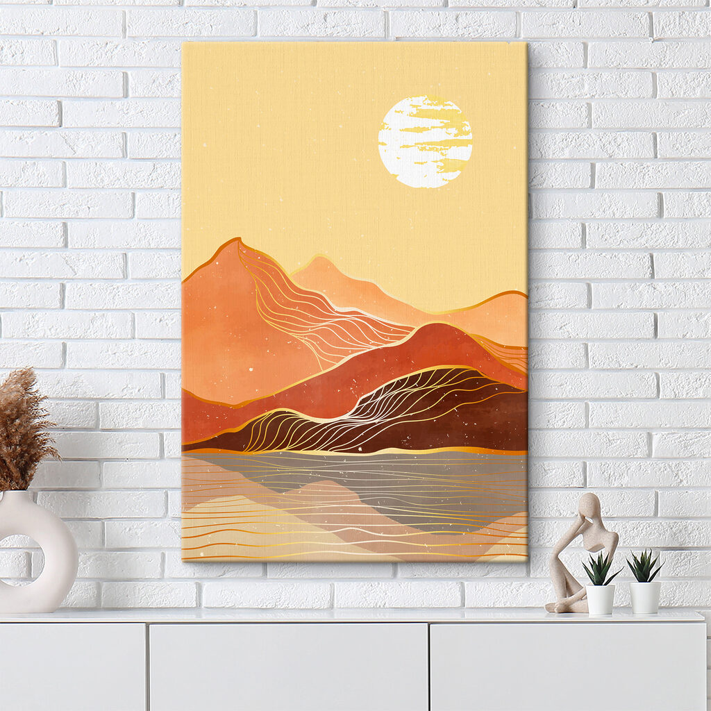 Sole sopra monti arancio — ambiente 3