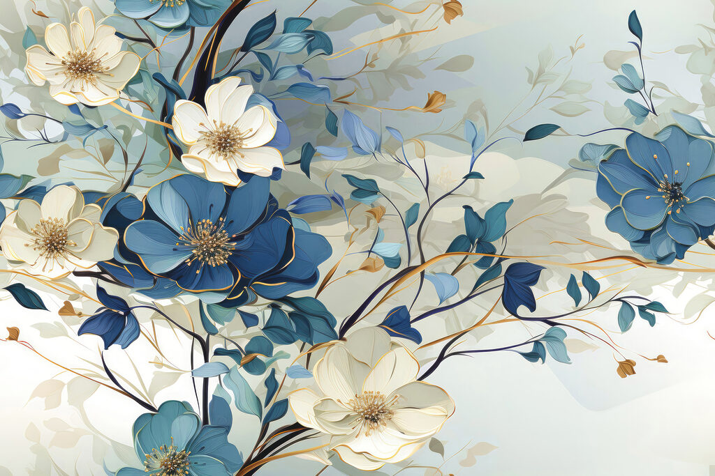 Blu e bianco intrecciati — design completo