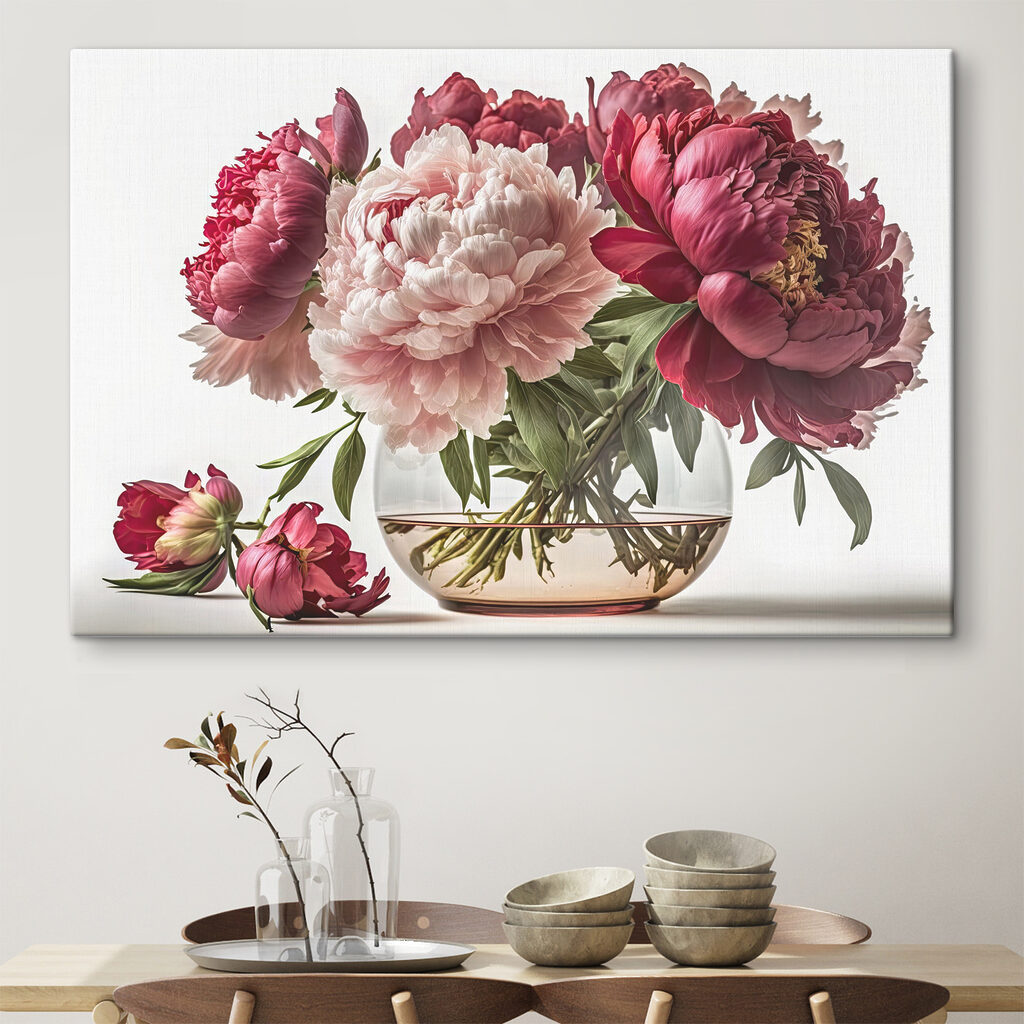Peonie nel vetro — ambiente 3