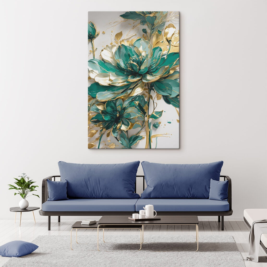 Fiori verdi, rametti dorati — ambiente 5