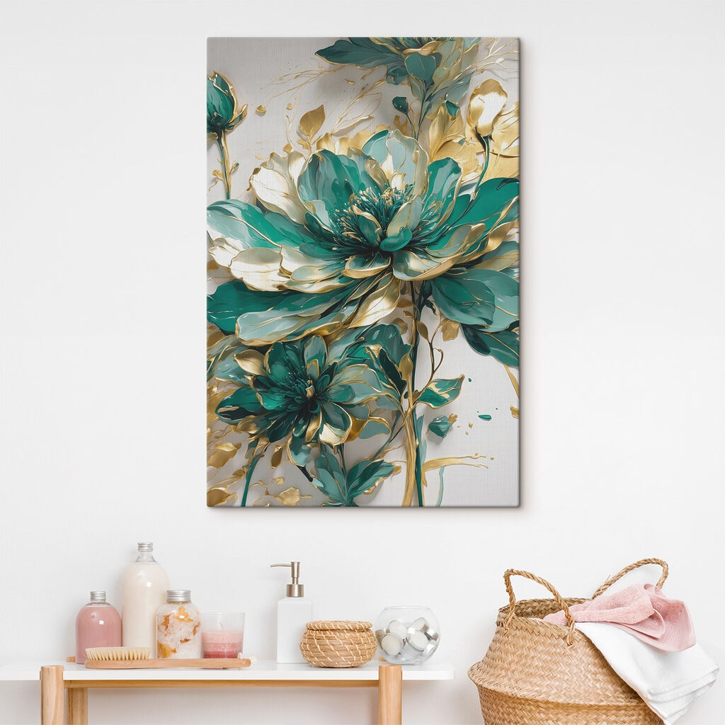 Fiori verdi, rametti dorati — ambiente 6