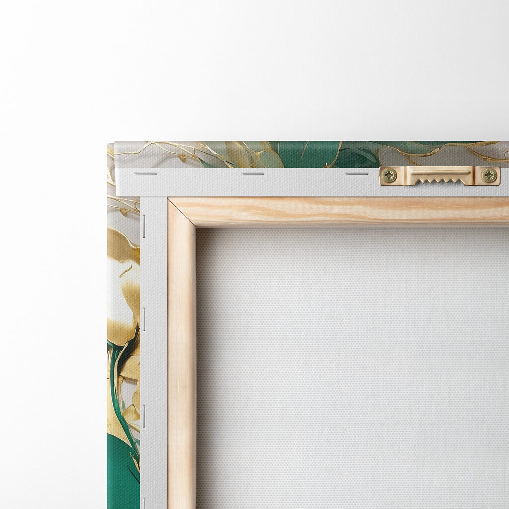 Fiori verdi, rametti dorati — retro