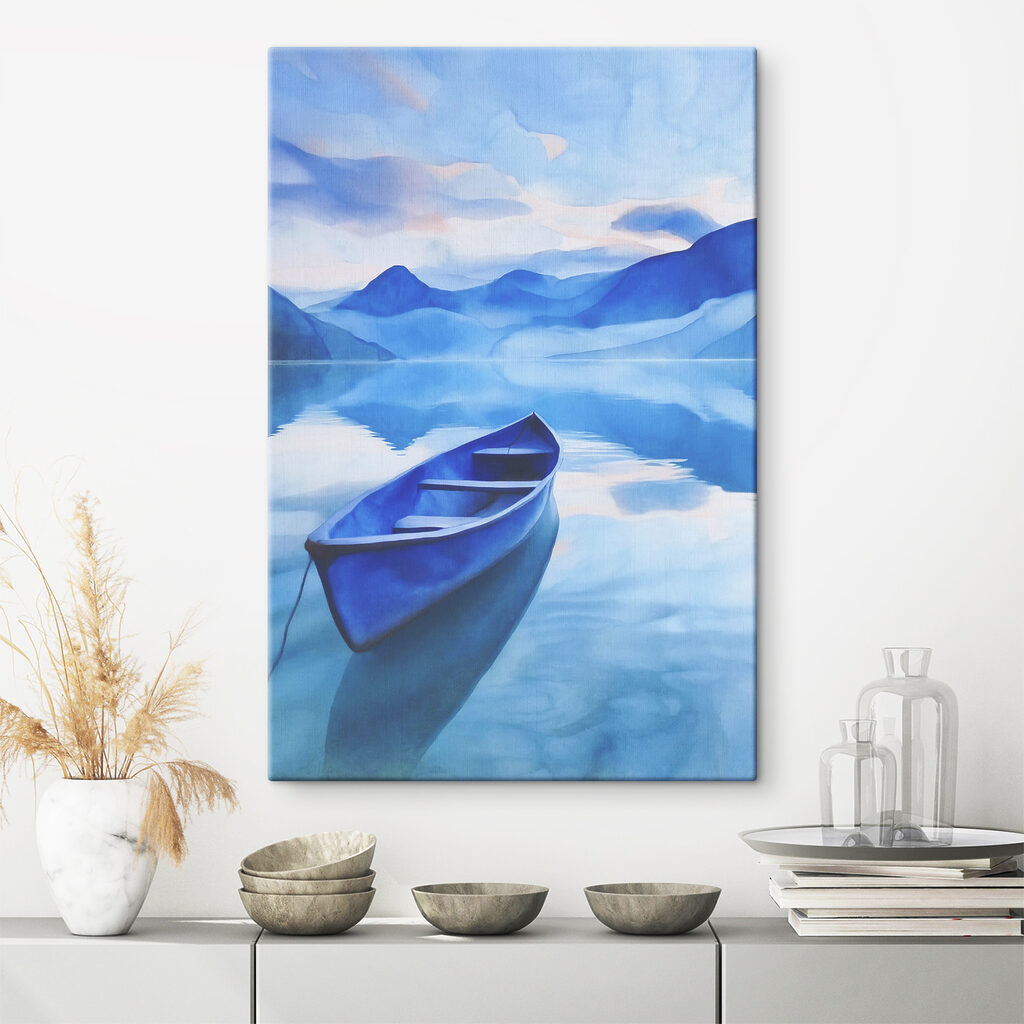 Barca tra monti blu — ambiente 2