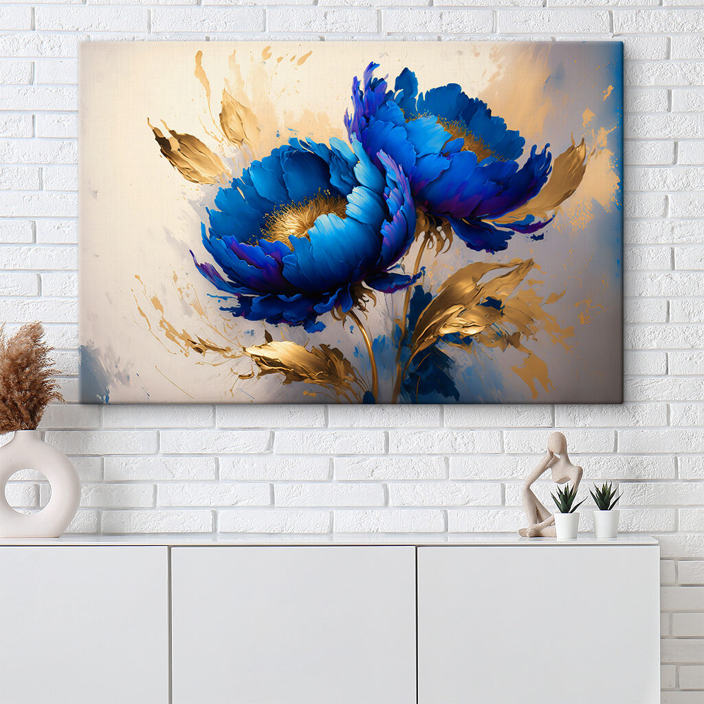 Due fiori blu cobalto — ambiente 2