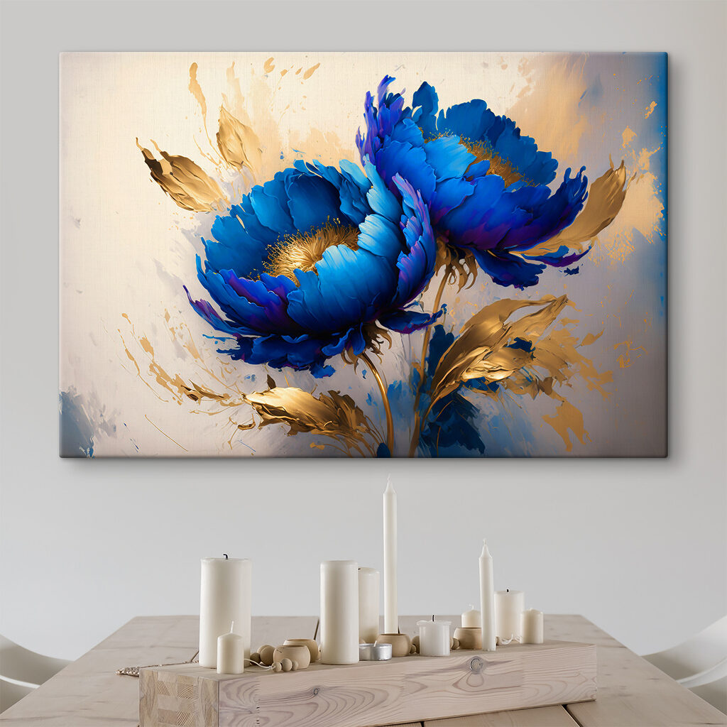 Due fiori blu cobalto — ambiente 3