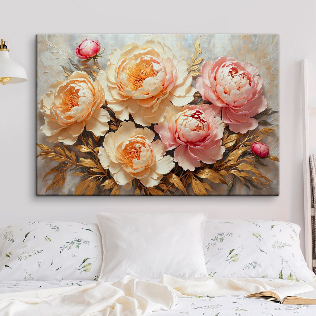 Peonie con bagliore caldo — ambiente 5