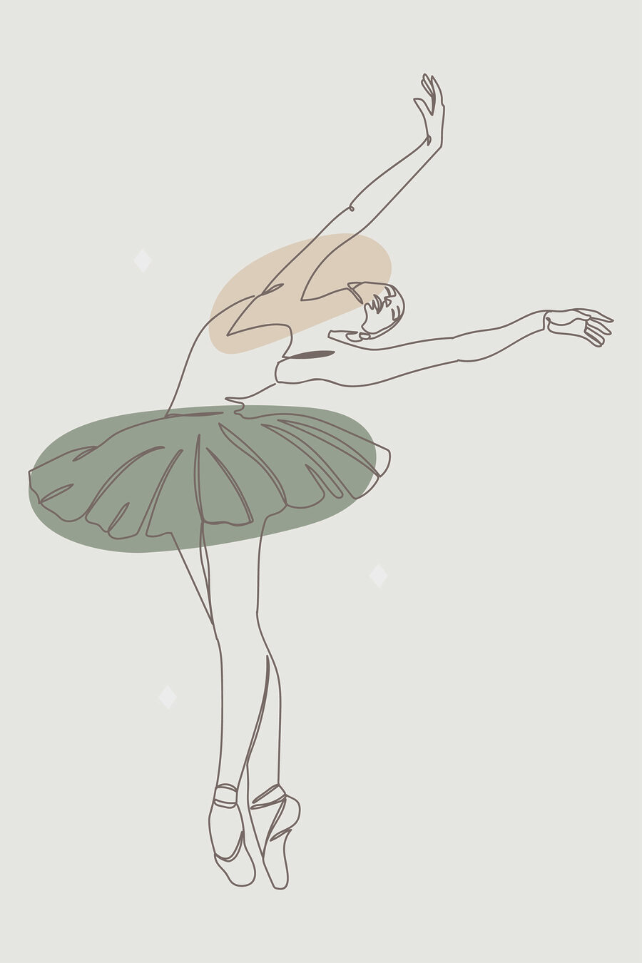 Gonna verde che gira — design completo