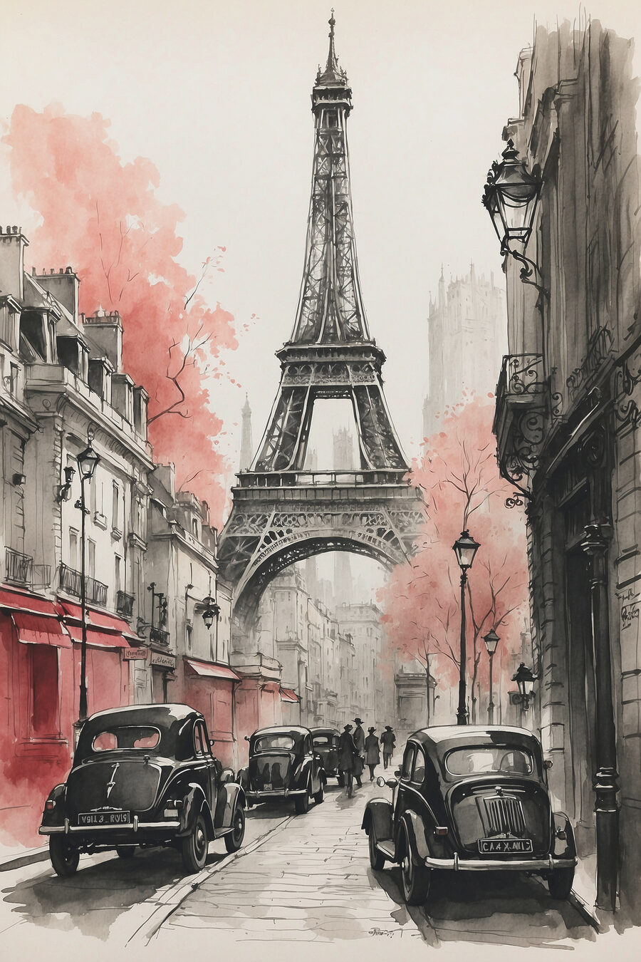Scorcio sulla Torre Eiffel — design completo