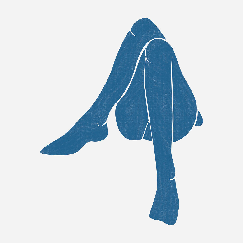 Gambe in blu profondo — design completo