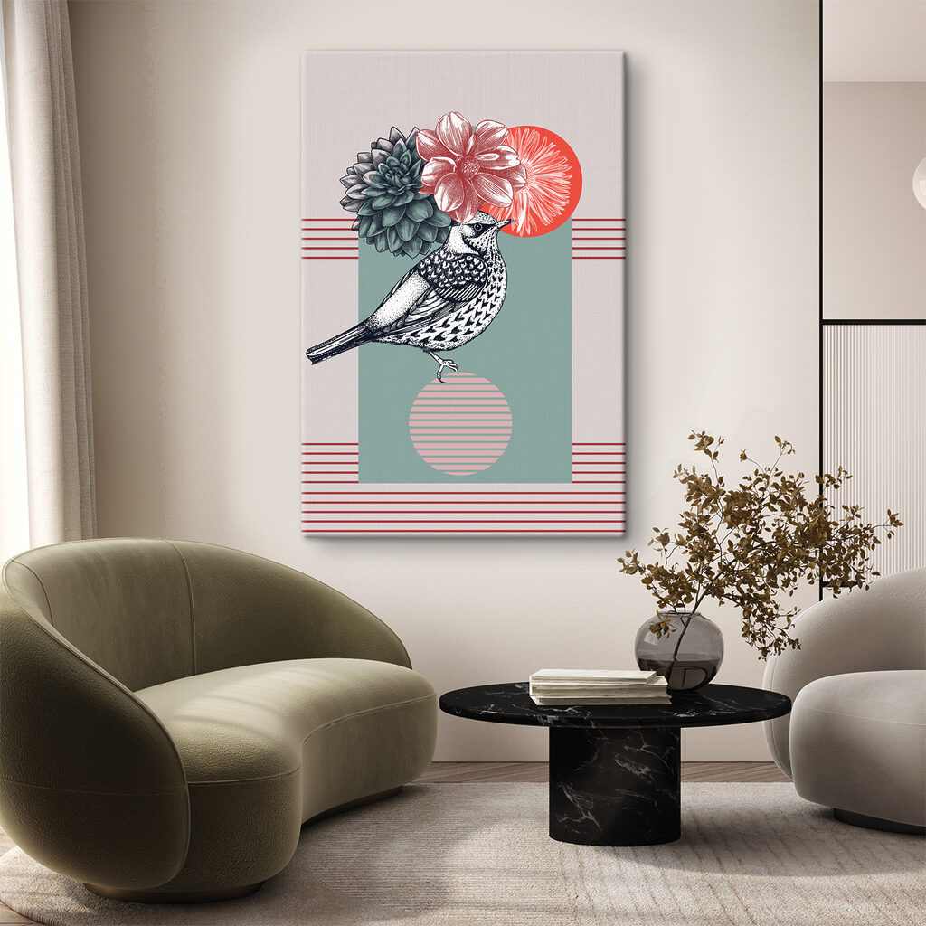 Uccello con fiori — ambiente 1