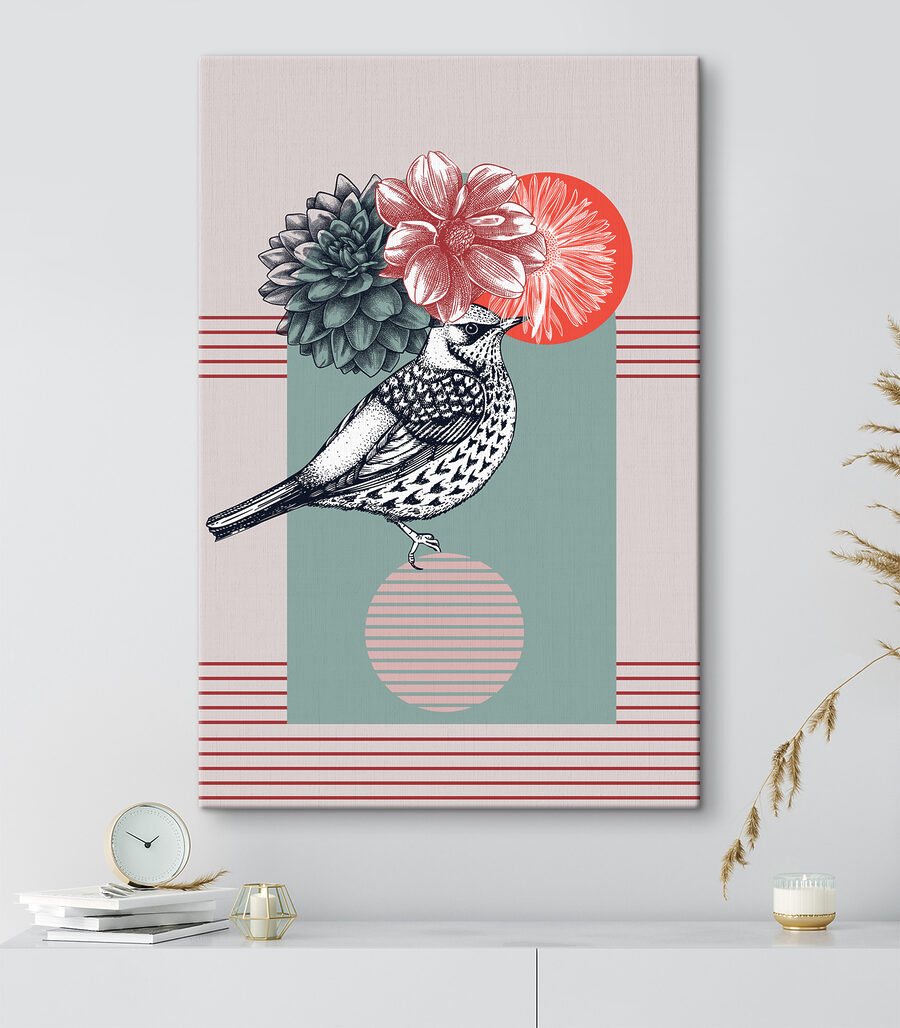 Uccello con fiori — ambiente 2
