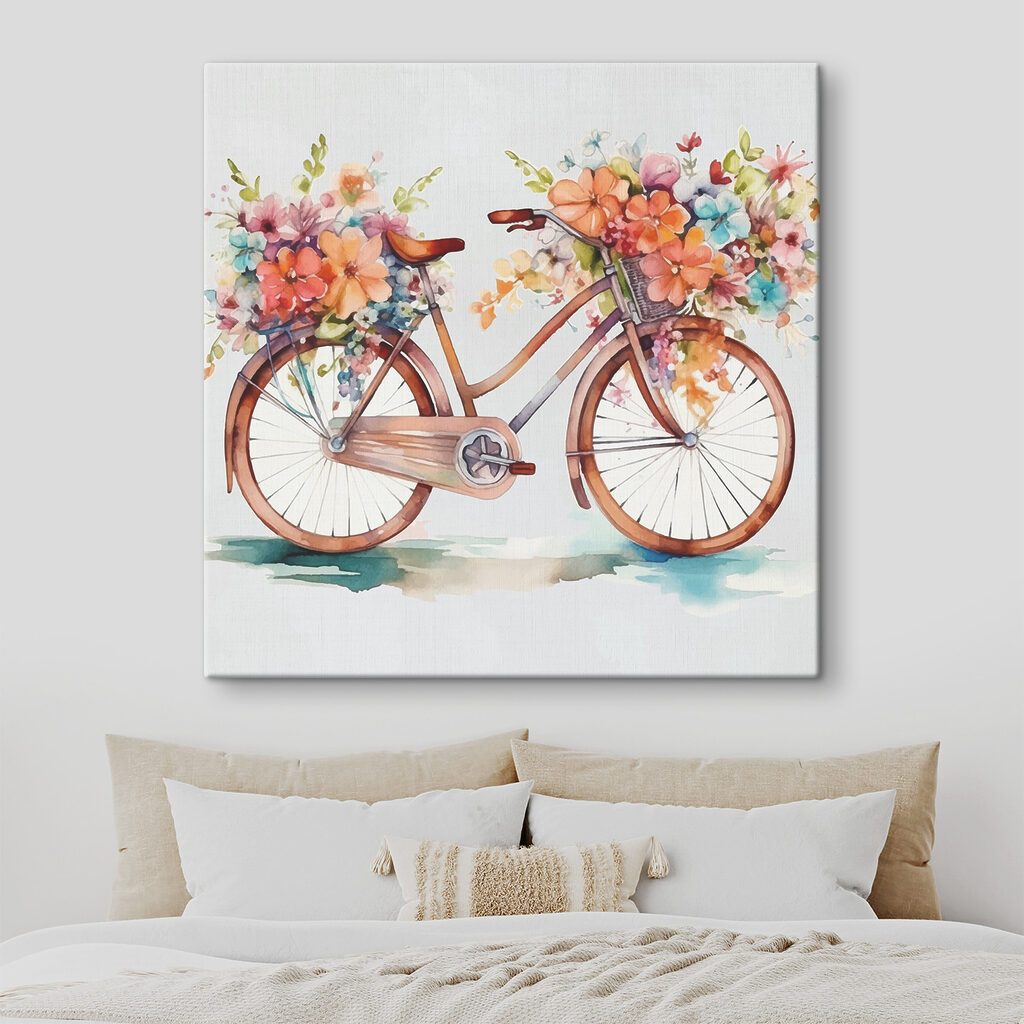 Bici carica di fiori — ambiente 1
