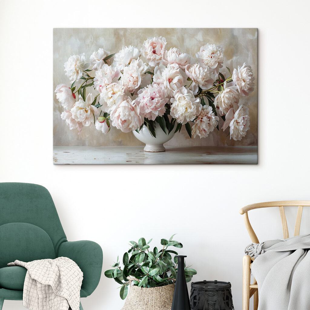 Peonie bianche e morbide — ambiente 1