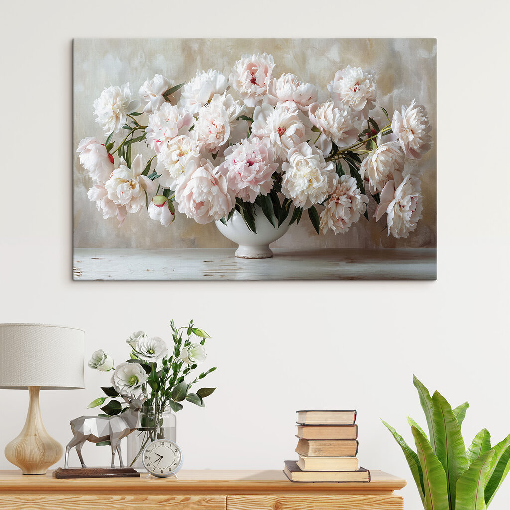 Peonie bianche e morbide — ambiente 2