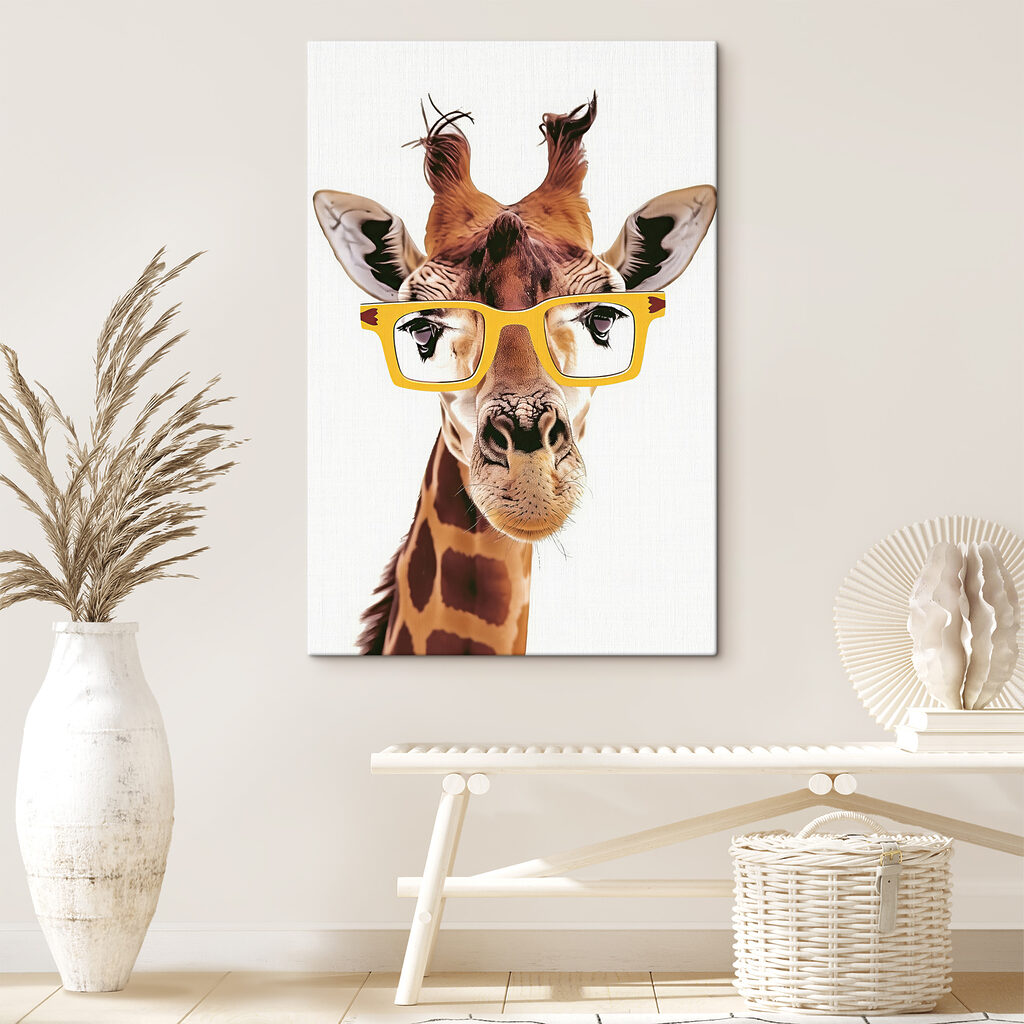Giraffa con occhiali gialli — ambiente 2