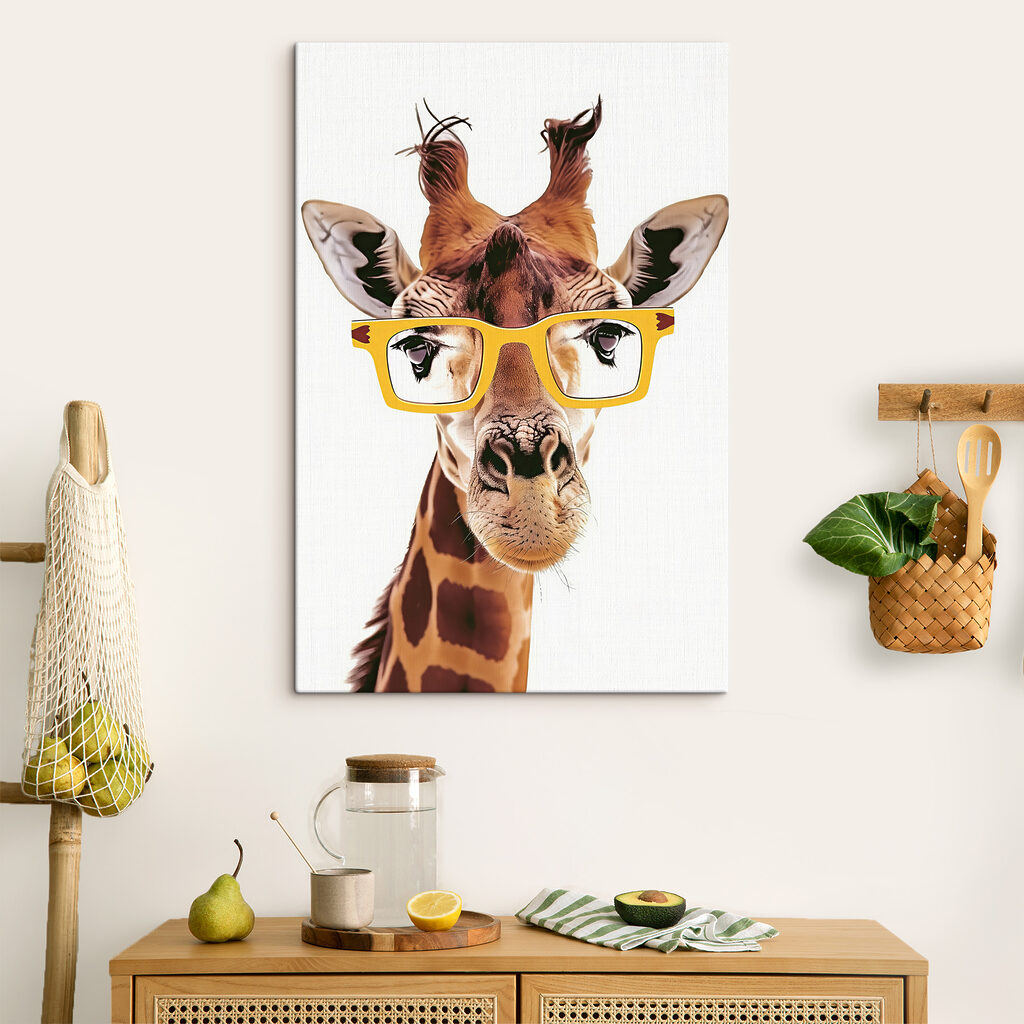 Giraffa con occhiali gialli — ambiente 3