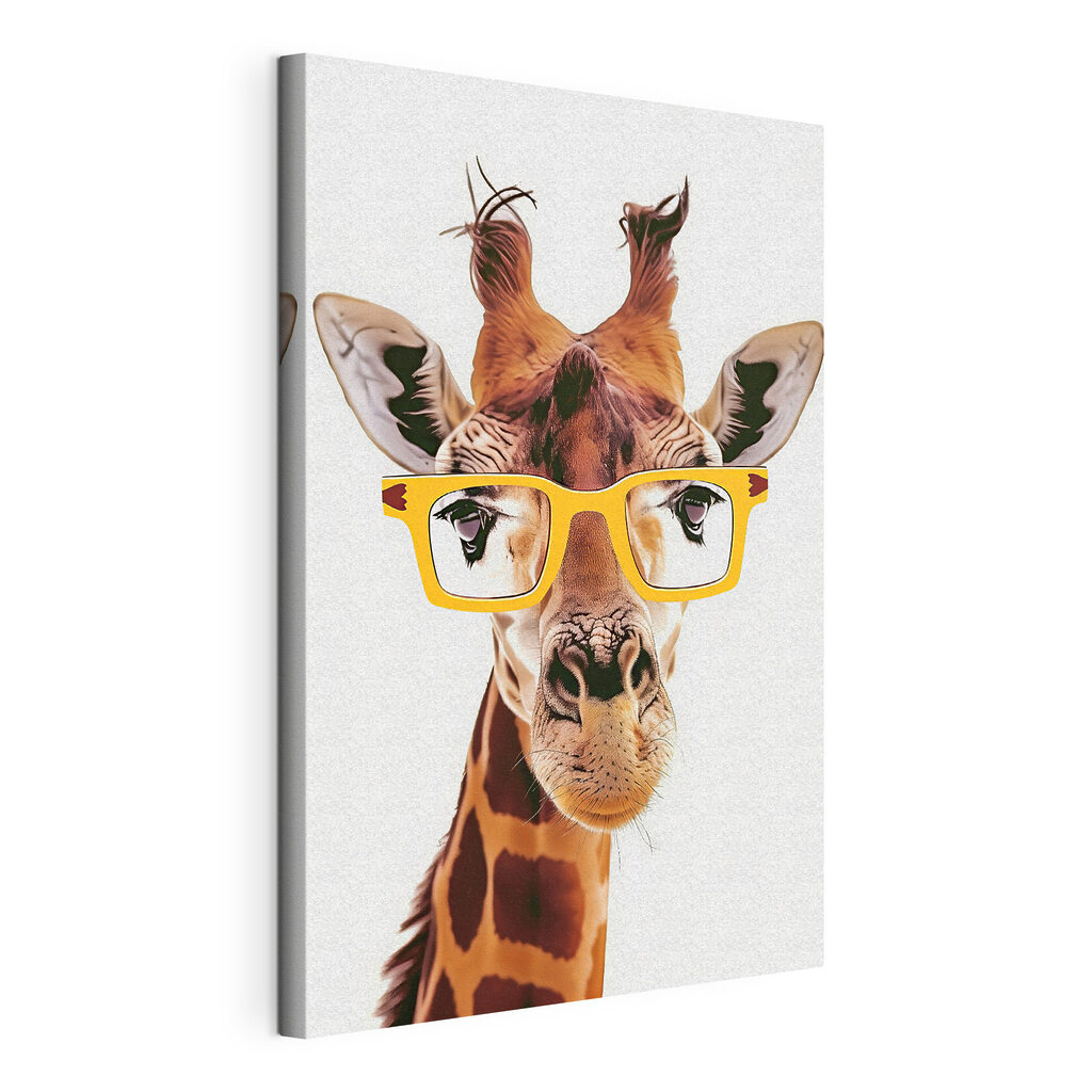 Giraffa con occhiali gialli — vista del prodotto