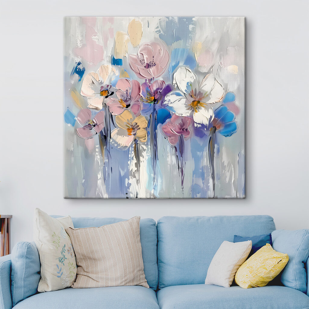 Fiori in strisce chiare in un ambiente