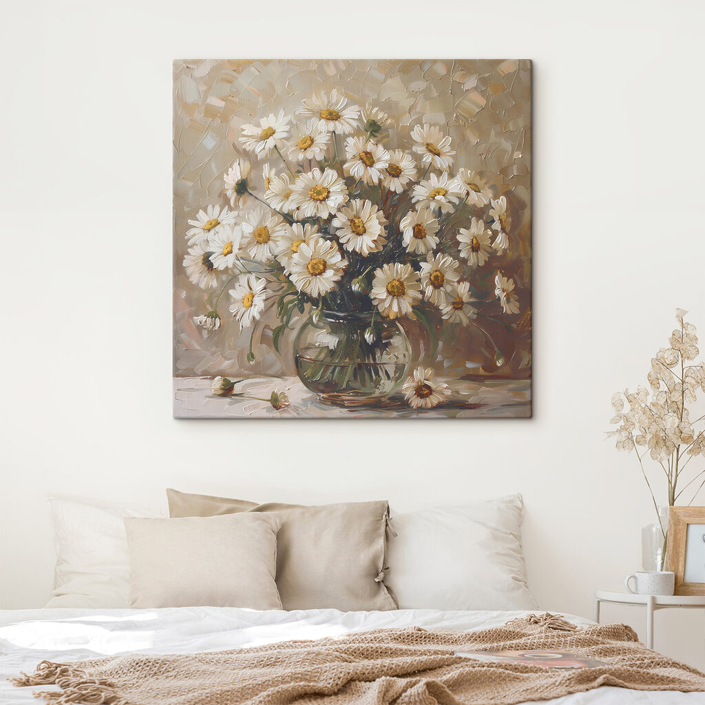 Margherite in vaso chiaro — ambiente 1