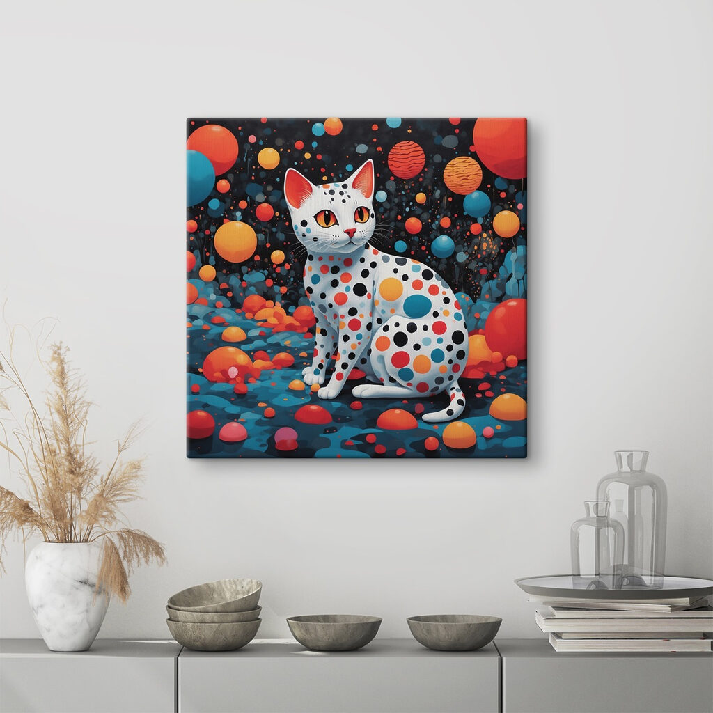 Gatto di punti colorati — ambiente 3