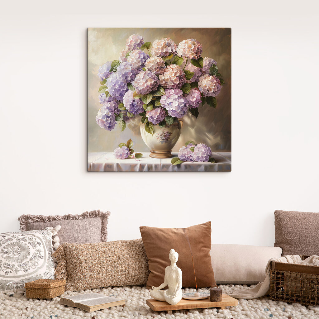 Ortensie lilla al tramonto — ambiente 1