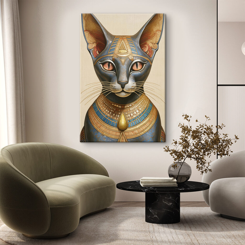 Gatto con collare dorato — ambiente 1