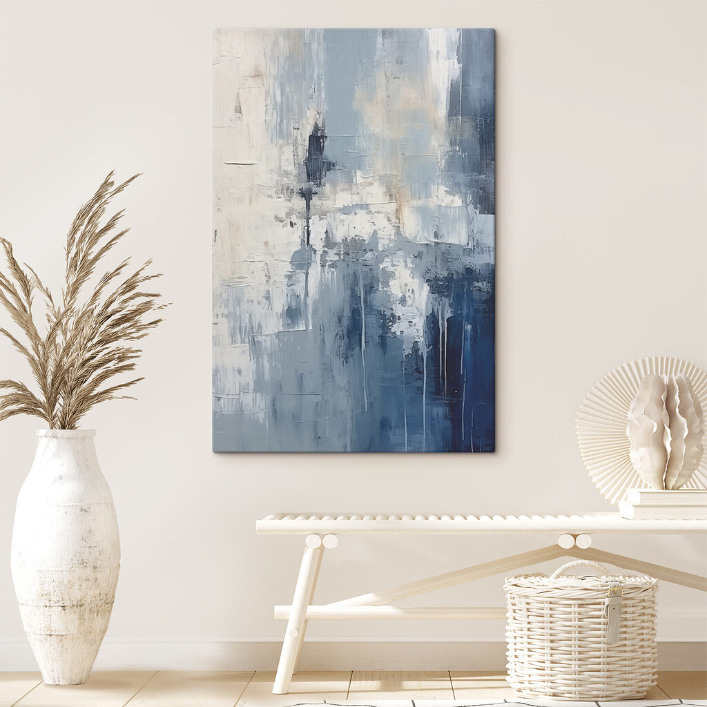 Blu sfumato nel bianco in un ambiente