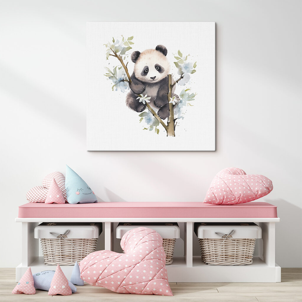Panda tra fiori bianchi — ambiente 2