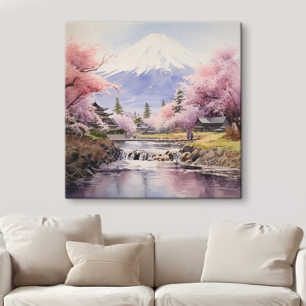 Fioritura incornicia il monte — ambiente 1