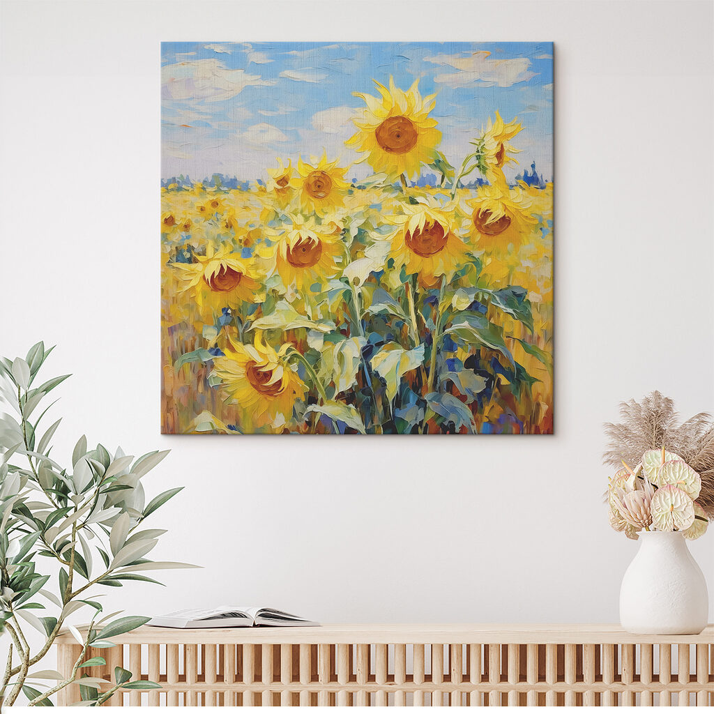 Girasoli sotto cielo blu — ambiente 2