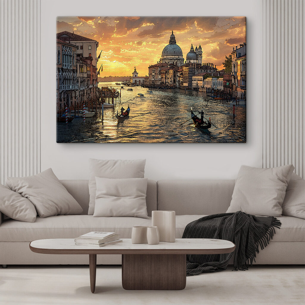 Venezia al tramonto in un ambiente