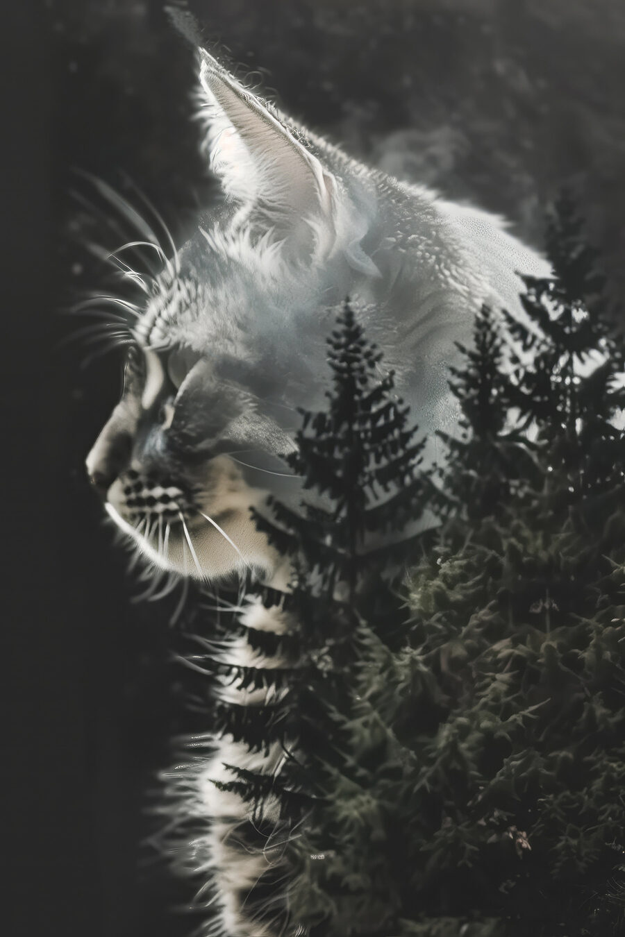 Gatto nel bosco — design completo