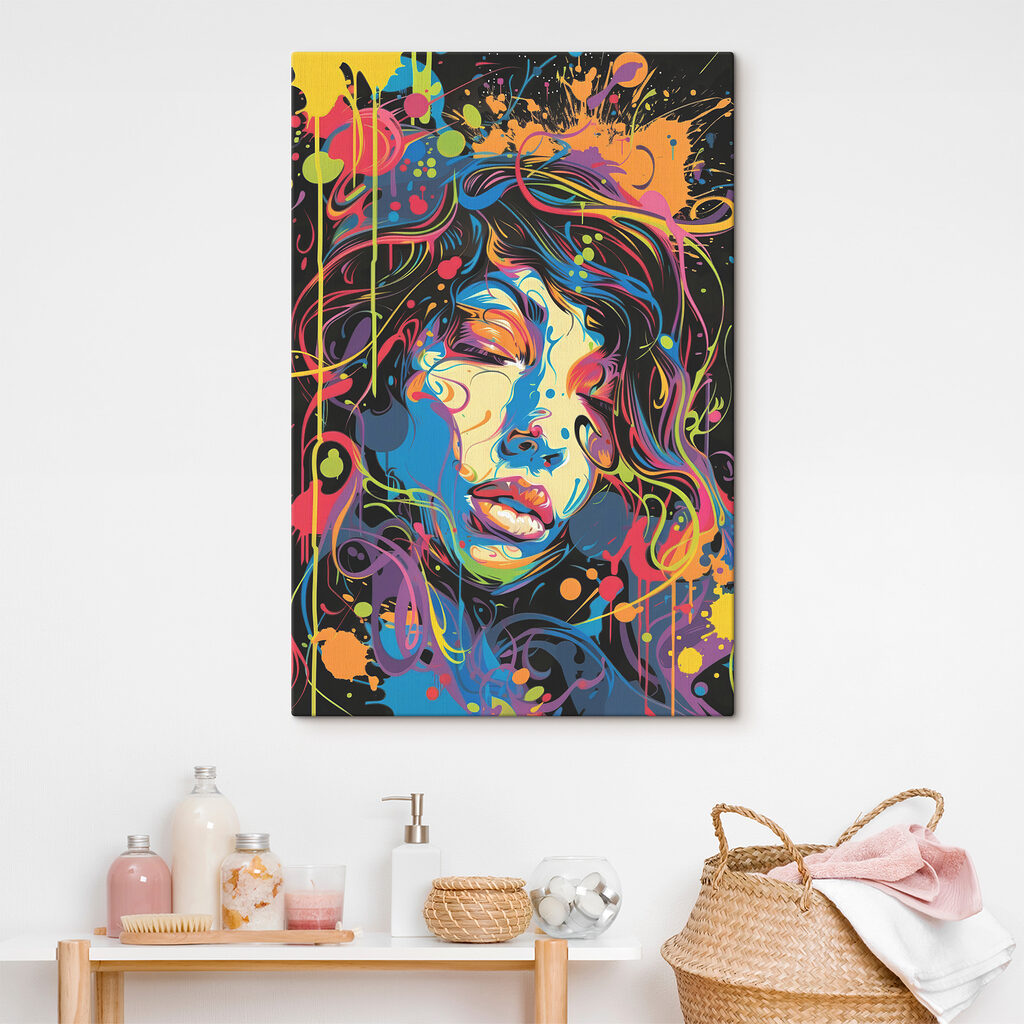 Volto di fili colorati — ambiente 5