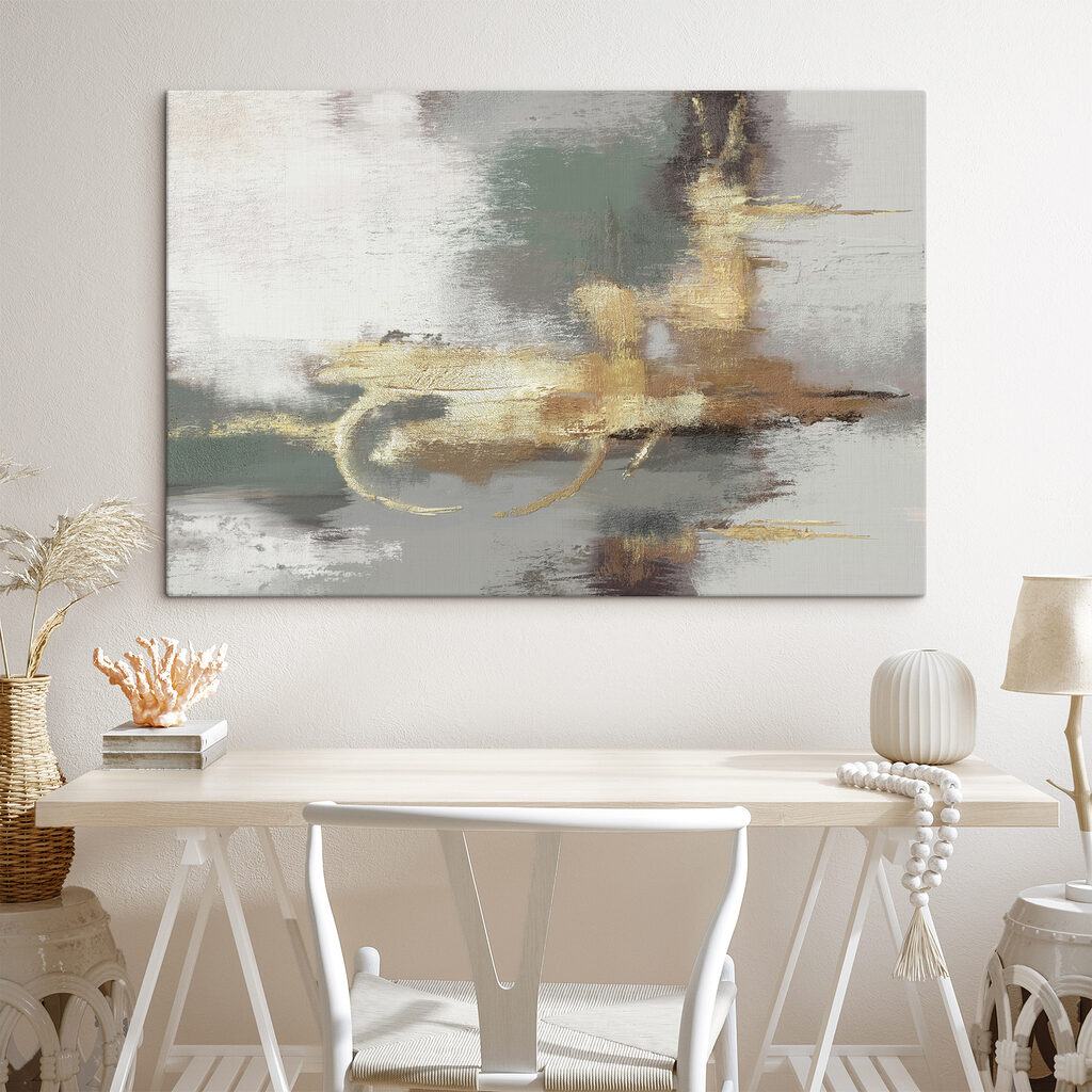 Curve dorate su verde — ambiente 3