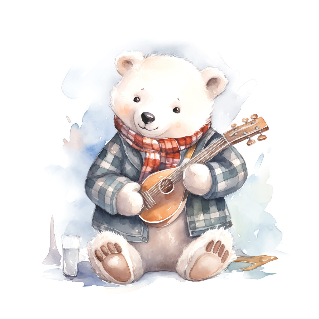 Orsetto con l’ukulele — design completo