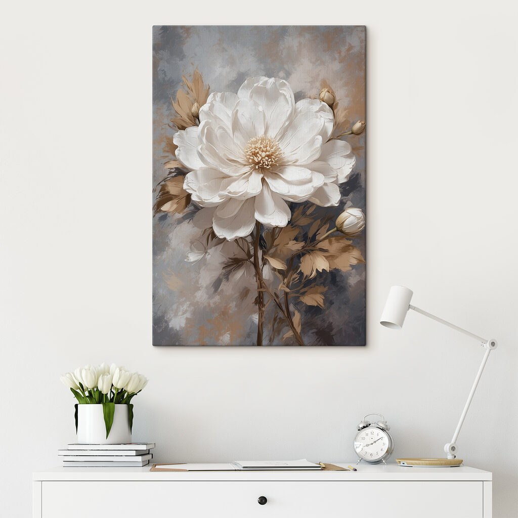 Fiori bianchi, foglie ocra — ambiente 2