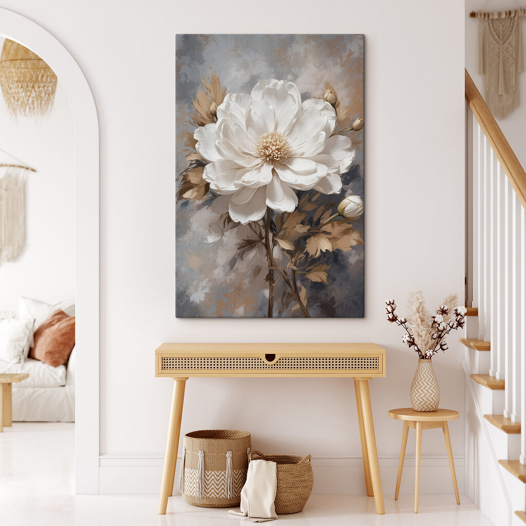 Fiori bianchi, foglie ocra — ambiente 3