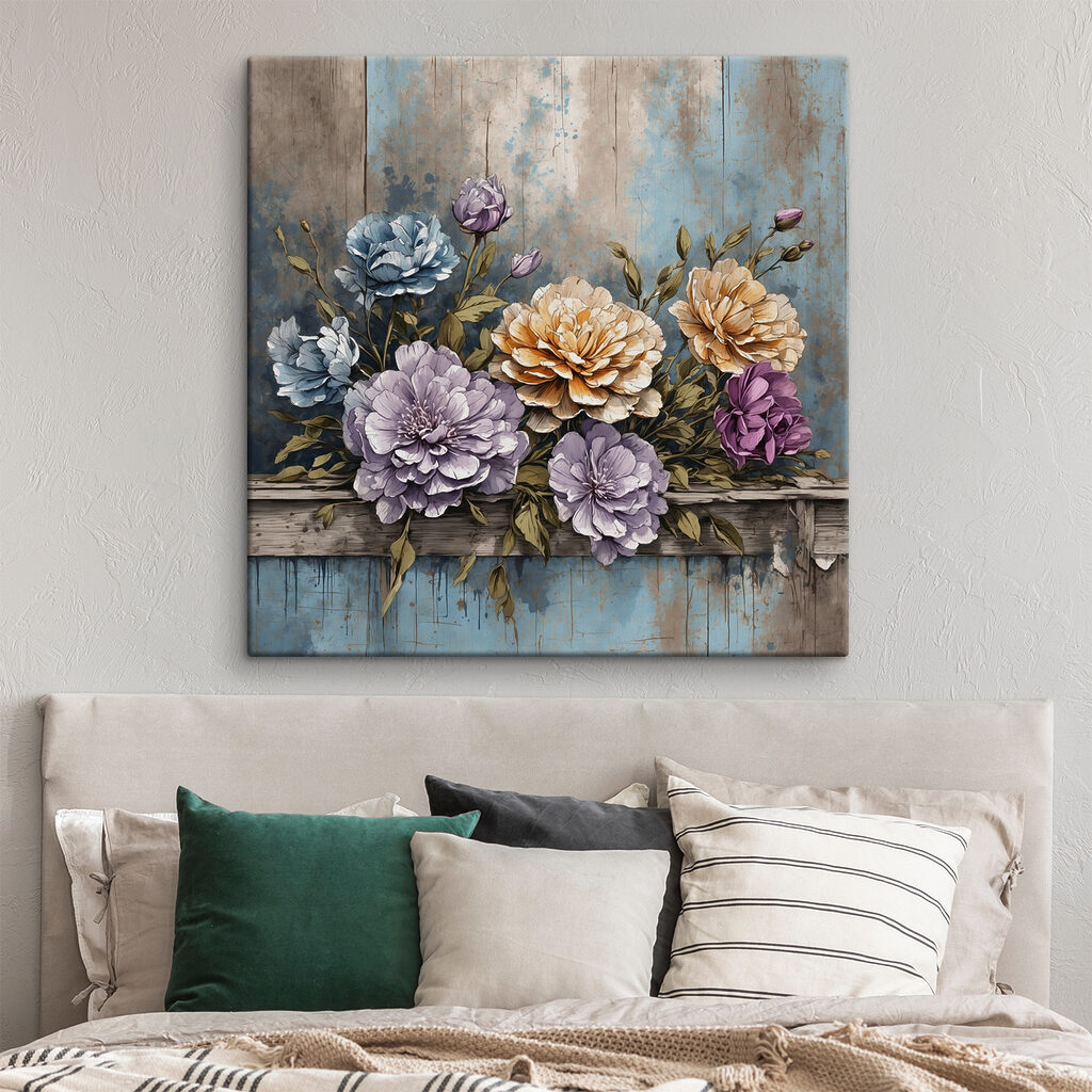 Fiori su bordo azzurro — ambiente 3