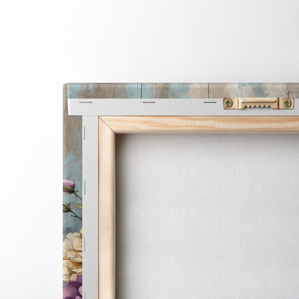 Fiori su bordo azzurro — retro