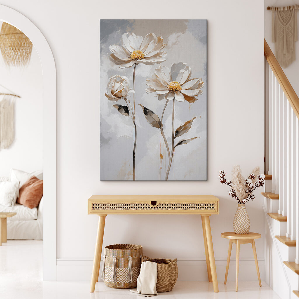 Due fiori color sabbia — ambiente 1
