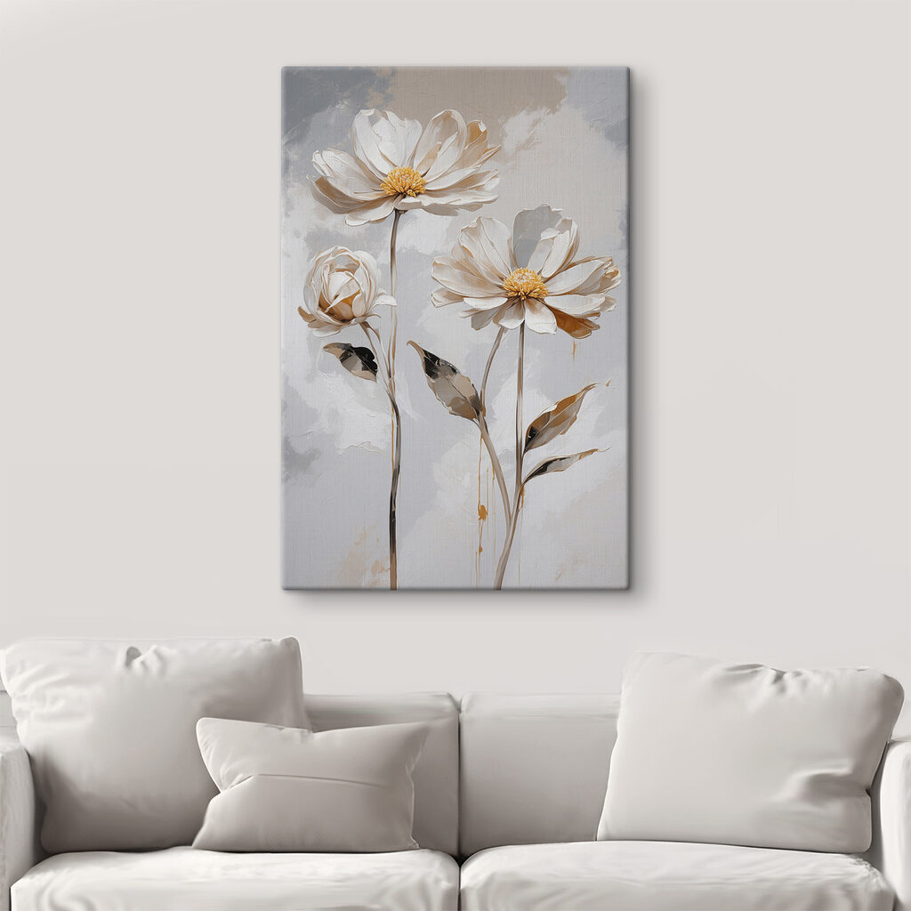 Due fiori color sabbia — ambiente 3
