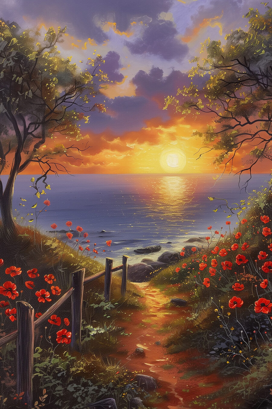 Sentiero al tramonto — design completo