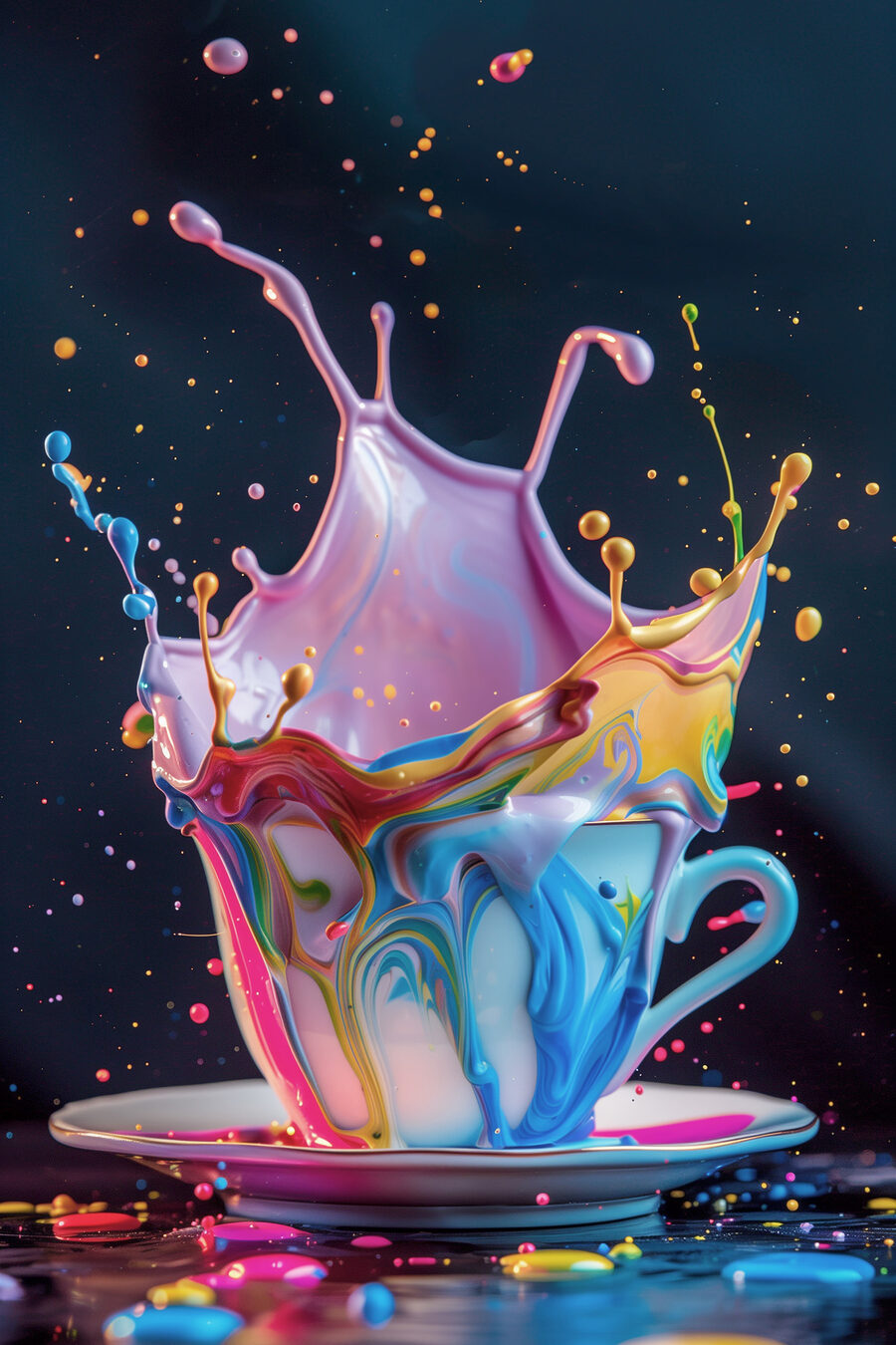 Tazza di schizzi colorati — design completo