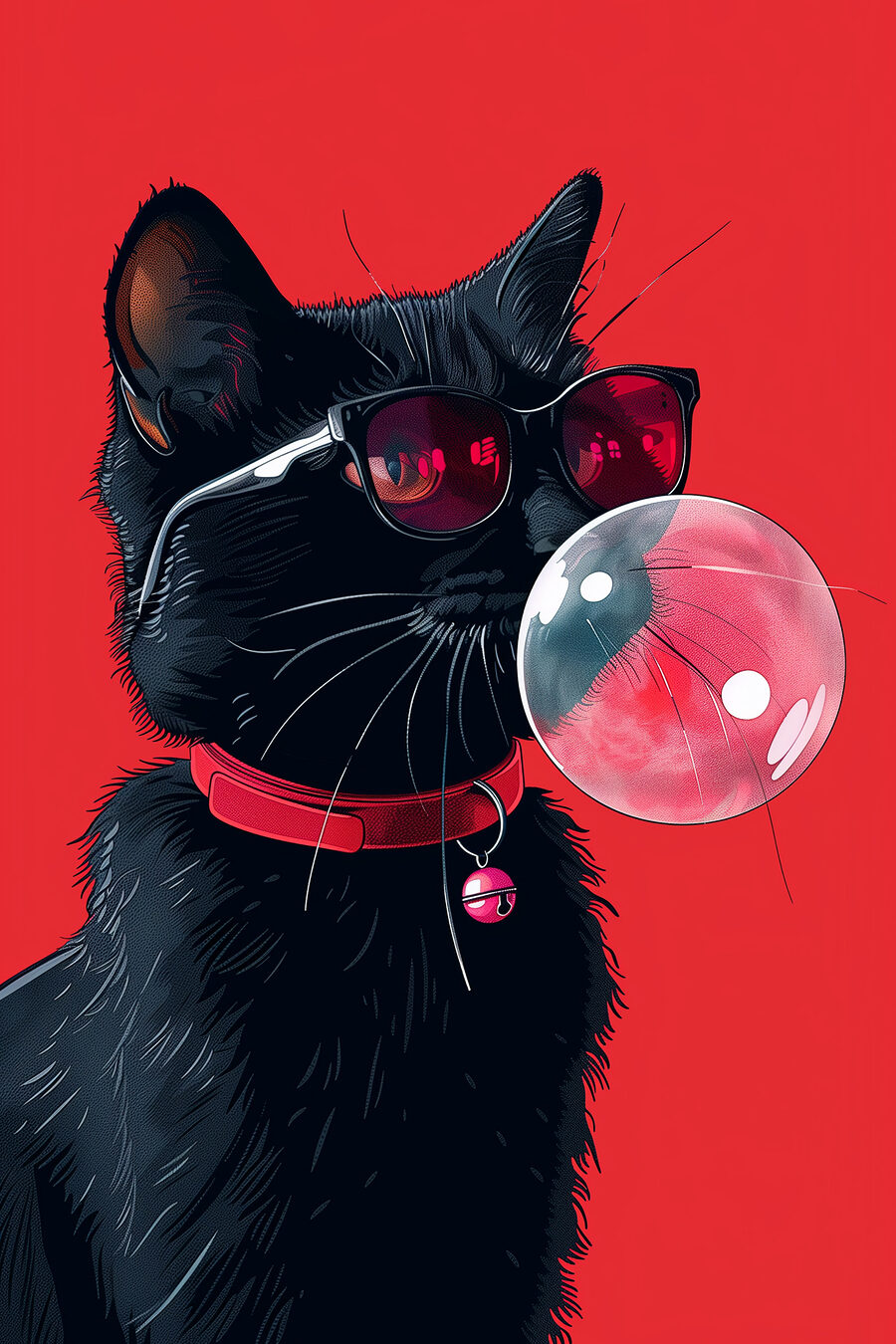 Gatto nero, gomma rosa — design completo