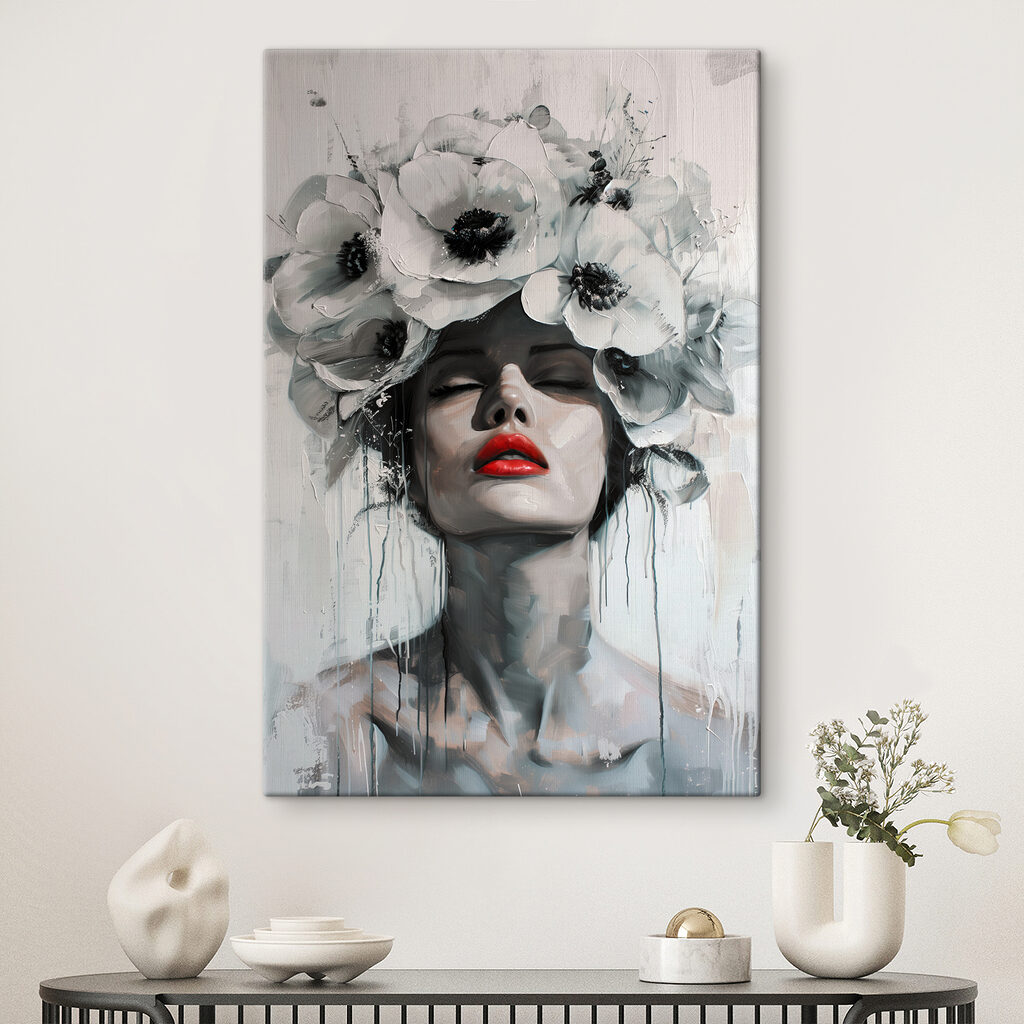 Labbra rosse, fiori bianchi — ambiente 2
