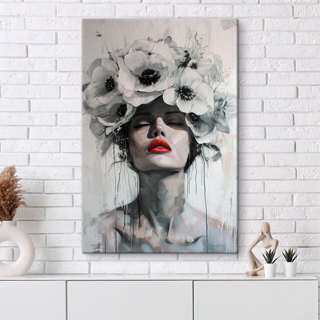 Labbra rosse, fiori bianchi — ambiente 3