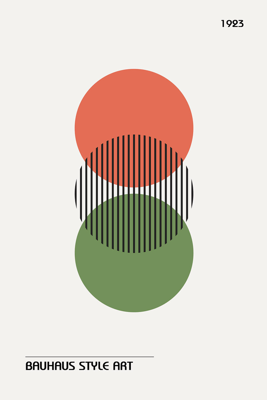 Due cerchi tra linee — design completo