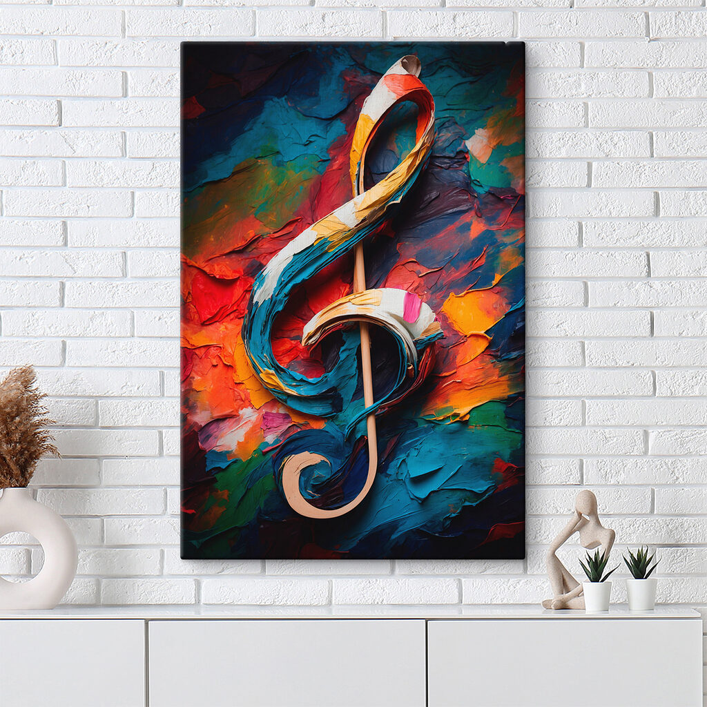 Chiave di violino colorata — ambiente 3