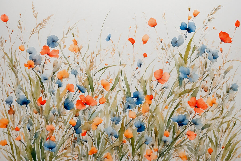Fiori di campo bicolore — design completo