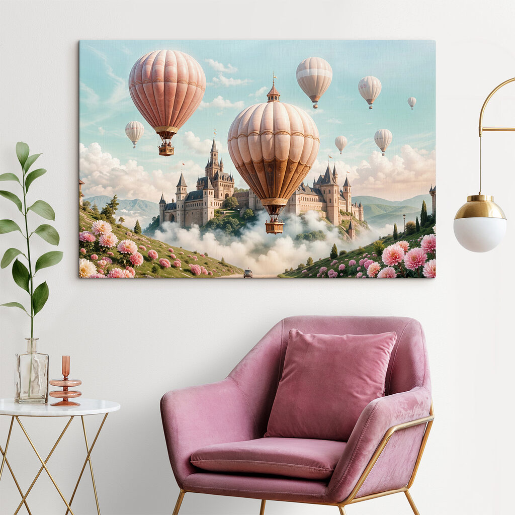 Mongolfiere sopra il castello — ambiente 1